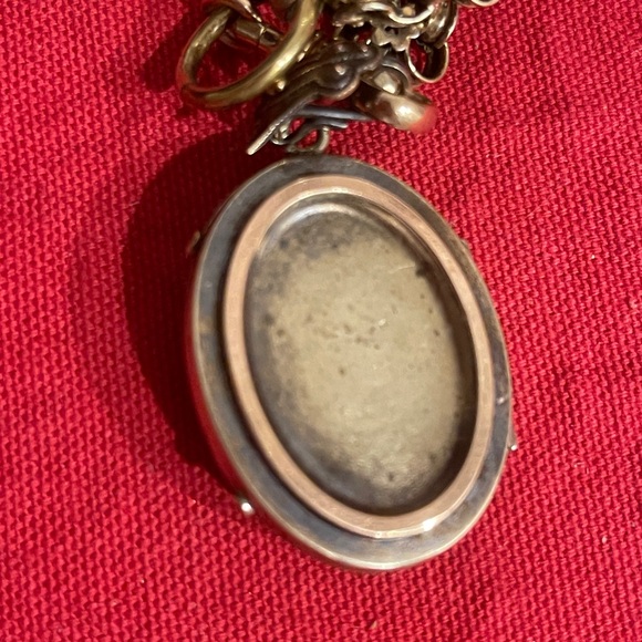 Antique Victorian C1880 Goldfilled /Silver Book Chain-silver 10k Gold Locket - Picture 11 of 15